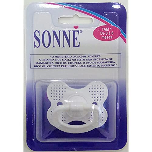 Chupeta Rendinha LB Bico RN Redondo Silicone N1 BR, Sonne, Branco