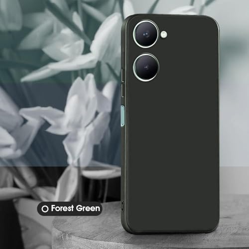 Image of Back Cover | Full Camera Protection | Premium Liquid Silicon Case | Flexible Bumper Case for Vivo Y18 4G / Y18e 4G / Y28s 5G / Y28e 5G / Y03 4G / T3 Lite 5G / Z9 Lite 5G (Military Green)