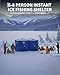Danolapsi Instant Ice Fishing Shelter - 60 Second Setup, Fully Insulated Windproof Winter Fishing Tent, Portable Blue Ice Fishing Hut for Cold Weather, Quick Assemble Ice Shelter