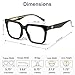 VISOONE Rectangle TR90 Blue Light Blocking Glasses Computer Eyewear with Preppy Look for Women and Men Cougar