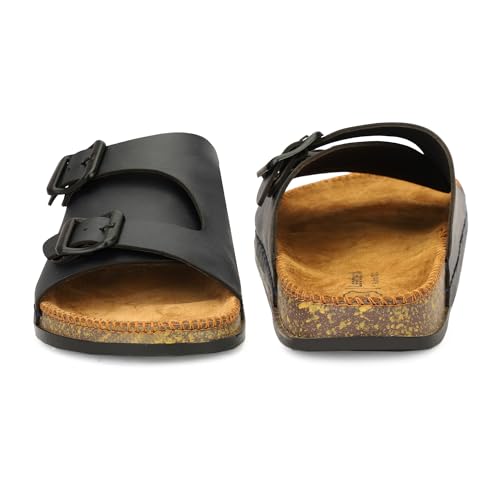 Image of Leatherful Men's premium leather slipper | Genuine Leather upper | Suede Leather Insole | PU sole | Stylish flip flop for men |