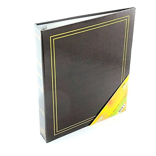 Tradineur Album Fotografico Formato A4 Contiene 4 Anelli per Ricordare Tutte Le Tue Foto Riemorare Momenti indimenticabili 32x27x5cm Marrone