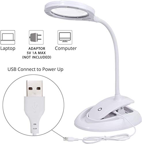 Velamp Lord Lampada Led Ricaricabile Con Lente 3×/8× – Illuminazione Dettagliata, Ricaricabile, Design 2-In-1 Con Perno O Clip - 5