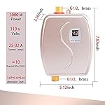 Water Heater, Tankless Electric Water Heater Portable Wall Mount Instant Heating Hot Water With LCD Digital Display 110V - Image 4
