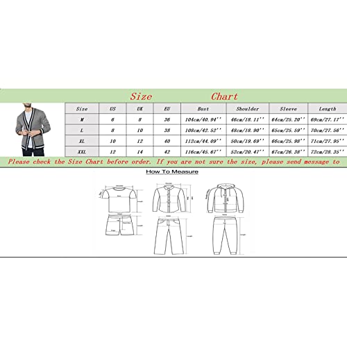 Men's Vintage Striped Long-Sleeve Cardigan Sweater V Neck Button Down Knitted Sweater With Pockets(Red,Large) #TOP3