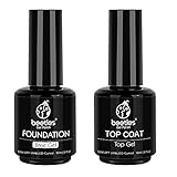Beetles base y capa superior de barniz semipermanente: ayudan a que tu manicura se mantenga fresca y luzca más joven. Duradero más de 21 días. No Wipe Top Coat Brillant da un acabado brillante al esmalte de uñas y lo protege. BASE COAT Crea la unión adhesiva entre las uñas y los esmaltes en gel sin dañar las uñas.