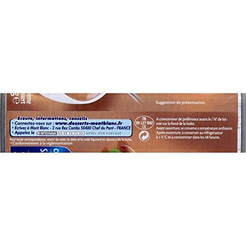 Mont Blanc - Crème Dessert Au Praliné 570G - Lot De 4 - Vendu Par Lot - Livraison Gratuite En France