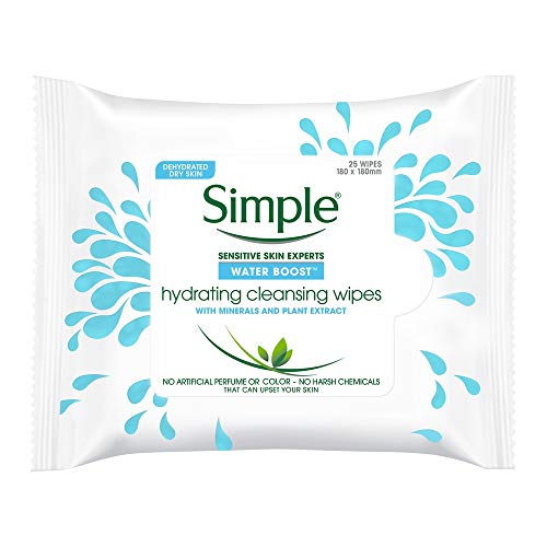 Image of Simple Water Boost Cleansing Wipes Hydrating 25 Wipes, Pack of 6