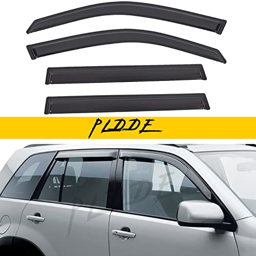 Pldde 4 Pcs Compatible With 03-08 Pilot Front+Rear Sun/Rain Guard Outside Mount Window Visors #TOP7