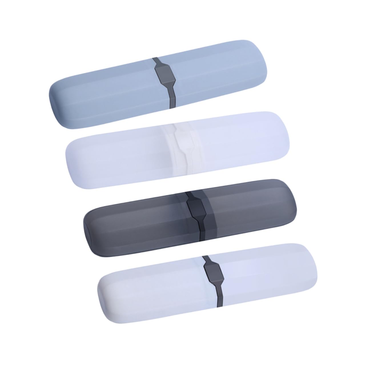 FRCOLOR 8 pezzi Portaspazzolino da viaggio per spazzolini da denti, organizer per spazzolino da denti con coperchio, porta spazzolino da denti, custodia per spazzolino da viaggio a casa, astuccio da