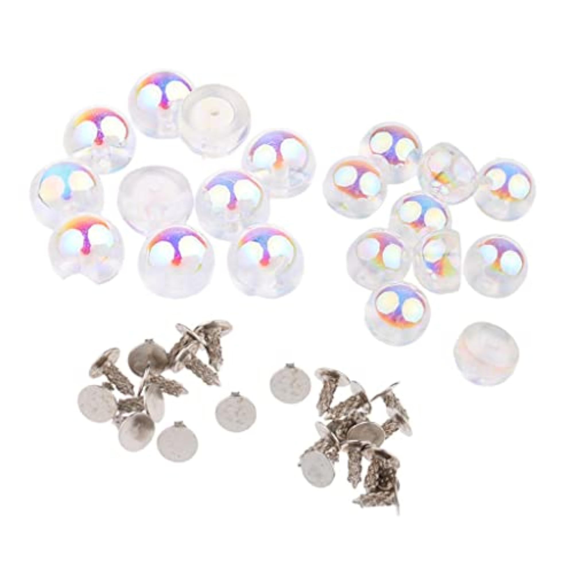 20 Sets Pearl Beads Rivet Studs Decorative Buttons for Leathercraft