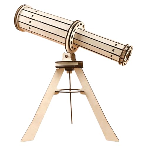 Telescopio Madera - 11x7.78in | Kit Experimento Científico Stem Juguete Educativo, Exploración Astronómica Práctica, Kit Física para Niños, Estudiantes, Actividades Aula & Enseñanza En Casa