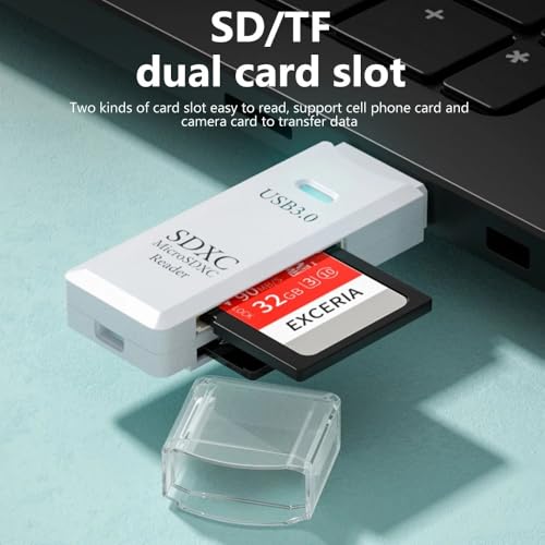 Leitor de Cartão SD USB 3.0 Dual Slot 2 em 1 TF/SD Micro SD SDXC SDHC MMC RS-MMC Micro SDXC Micro SD
