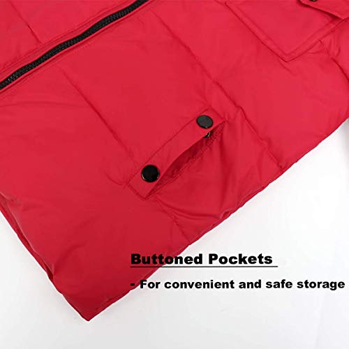 Image of JiAmy Kids 2 Piece Snowsuit Set Girl Winter Hooded Puffer Jacket & Snow Bib Pants Boy Ski Suits Ultralight Outfit