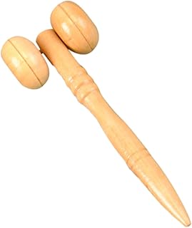 Rodillo de masaje de madera para rostro para ...