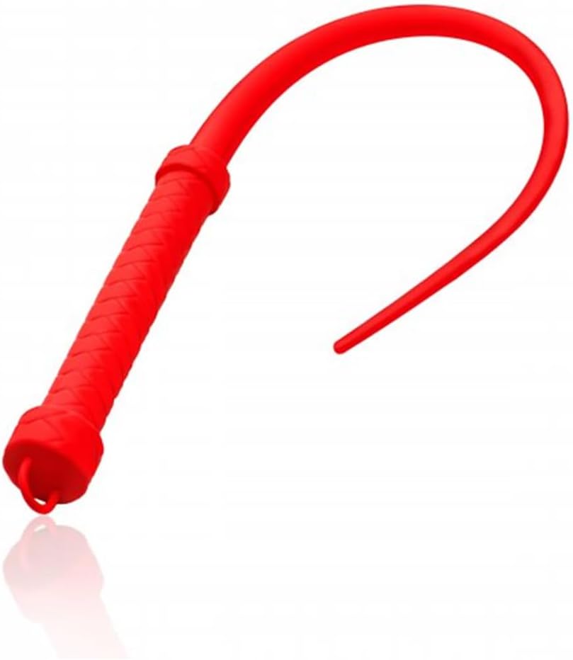 Sex Whip Flogger BDSM Sex Toys for Couples Sex Restraints Kinky Sex Toys Spanks Riding Crop Silicone Horse Whip Equestrian Bondage Gear Accessories Spanking-Paddles Couples Games for Adults (Red)