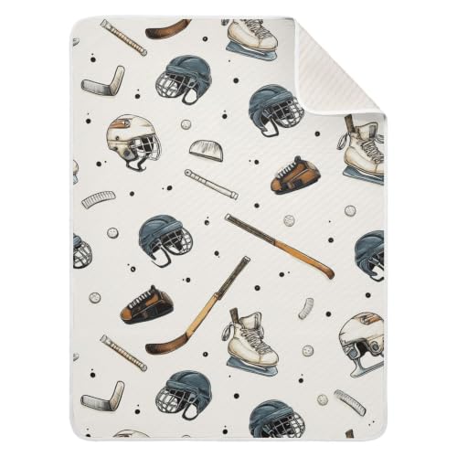 Image of Vintage Ice Hockey Balls Baby Blankets