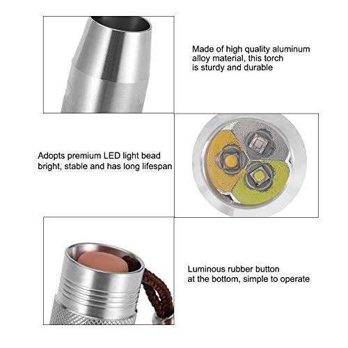 Lanterna Uv Lâmpada Branca Tocha Amarela Lanterna de Aço Inoxidável para Jade, Interruptor de Luz