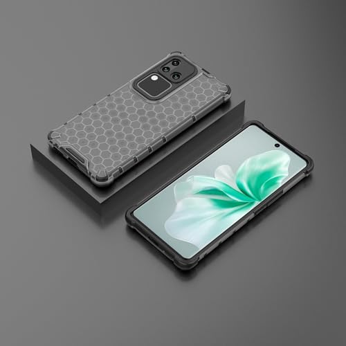 Image of Glasgow Back Case Cover Designed for [ Vivo V30 Pro 5G / V30 5G ] (Stylish Look | Shock Proof) - Black
