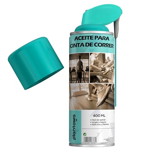 Plantawa Spray Lubricante para Cintas de Correr 400ml | Lubricante Silicona Cinta Correr. Ideal para Gimnasios, Cintas Domésticas. Aplicación Precisa. Apto para todas las cintas de correr.