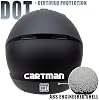 CARTMAN Casco ligero grande integral, certificado DOT para carreras con visor | Casco abierto negro mate. Adulto/Adolescente. ABS DOT, ventilado, resistente a la intemperie, ajustable. Incluye goggles/guantes. Para calle, tierra, nieve. 4
