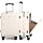 lovevook hard shell carry on luggage 22x14x9 airline approved,22 inch cute carry on suitcase with spinner wheel tsa lock,lightweight travel luggage roller rolling suitcase,gifts for men & women,beige light beige 22 inch carry-on