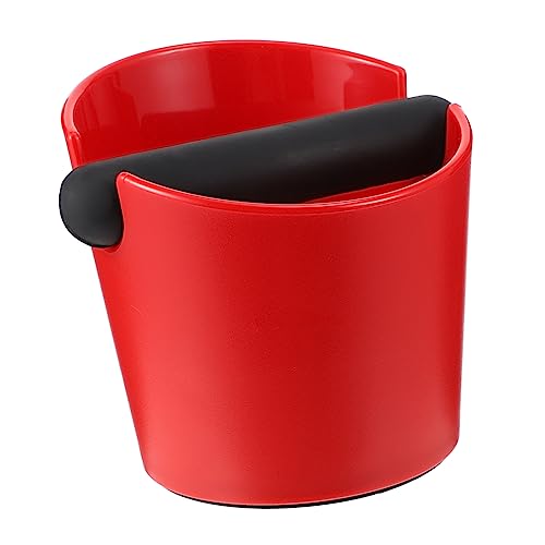 Healifty Cubo para Café Expreso Pequeño Rojo, Contenedor Antideslizante de Plástico Resistente, Herramienta para Profesionales y Hogar, Adecuado para Cafeterías y Reciclaje de Café Molido