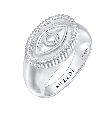 Bague de déclaration Kuzzoi argent sterling 925 vieilli 13mm
