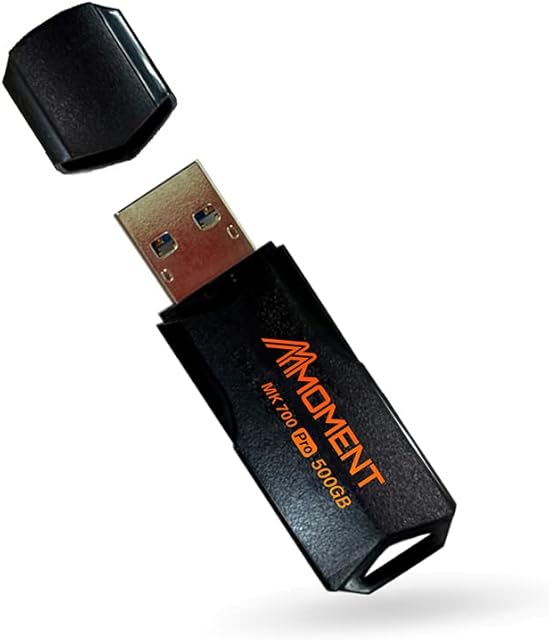 MMOMENT MK700 500GB USB 3.2 Gen2x1 Flash Drive, Read Speed up to 600MB/s, Write Speed up to 500MB/s, Thumb Drive