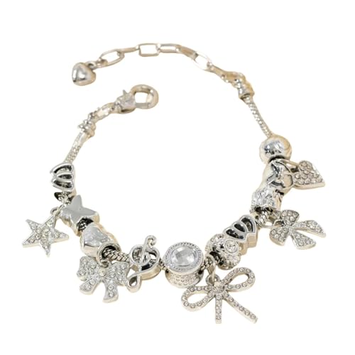 Bracelet en jade coloré et strass cœur, cadeau de fête pour femme