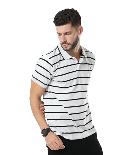 Image of fanideaz Mens Half Sleeve Premium Cotton Stylish Striped Branded Polo T-Shirt for Mens || Polo T Shirt for Men Comfort || Tshirt for Men Stylish Regular fit