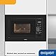 Exquisit Einbaumikrowelle EMW20-DG-020 schwarz| 800 W Leistung | 1000 W Grill | 8 Autokochprogramme| Drehteller 27cm | Einbaugerät | Edelstahl-Garraum