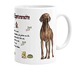 Merchandise for Fans Becher aus Keramik - 330 ml Motiv: Rhodesian Ridgeback mit Spruch Eigentumsrechte (01)