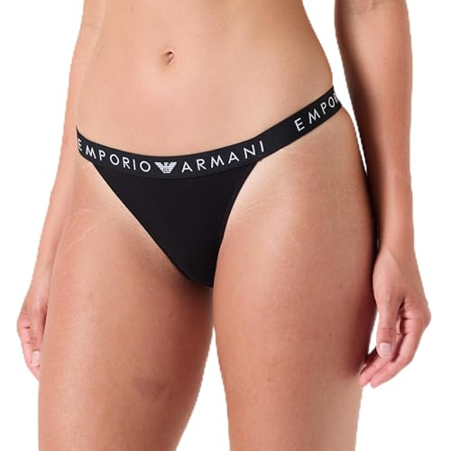 Preisvergleich Produktbild Emporio Armani Damen Iconic Logoband Brasilian Halber Slip, Nero