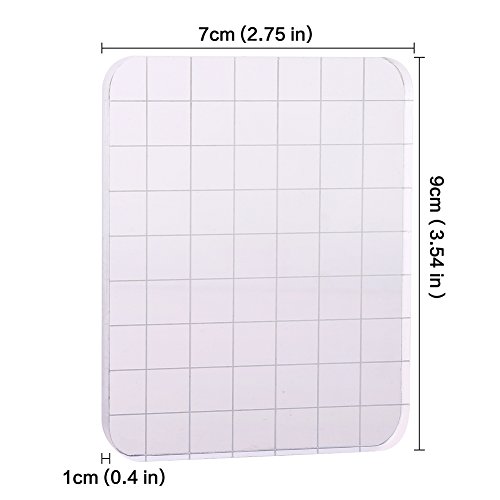 Ccinee Clear Stamp Block Transparent Acrylic Block With Grid And Grip For Stamping Scrapbooking Craft Making #TOP1