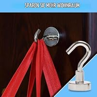 14 Bunte Magnethaken, Magnet Haken Extra Stark Neodym Magnete mit Haken – Ansicht 8