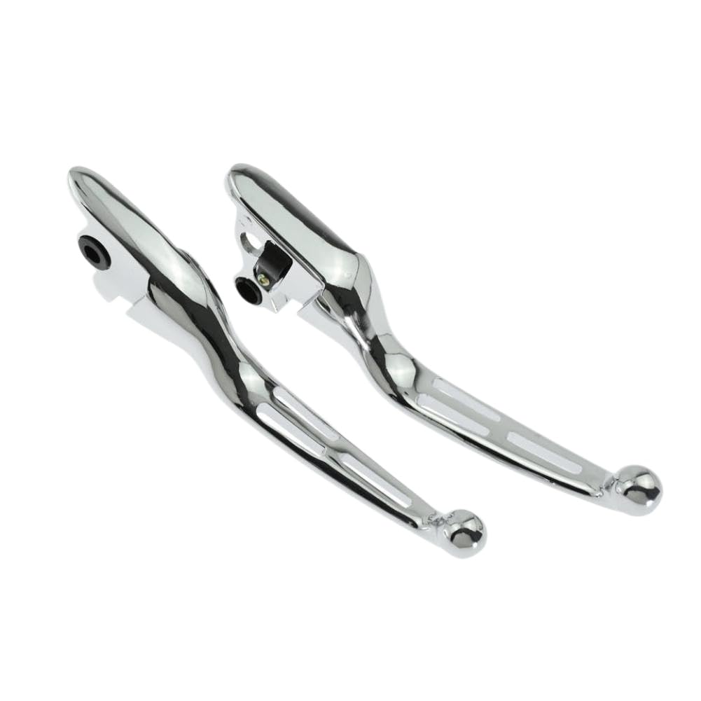 HDPUYWJN Motorbike Brake Clutch Lever Black Compatible with Harley-Davidson Touring Street Electra FLHT FLHX FLTR 2008-2013 Road King FLHR 2008-2016(Chrome Brake Lever)