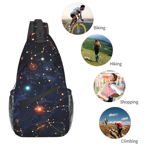 Sling Bag negro tipo chest para hombres y mujeres miniatura 5