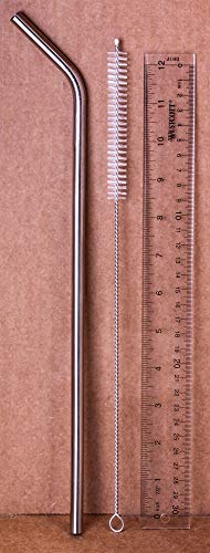2 Jumbo 14" Stainless Steel Straws 100 Oz Huge Super Long Drinking Wide Compatible With Whirley Insulated Travel Mug Foam Truck Stop Cups #TOP5