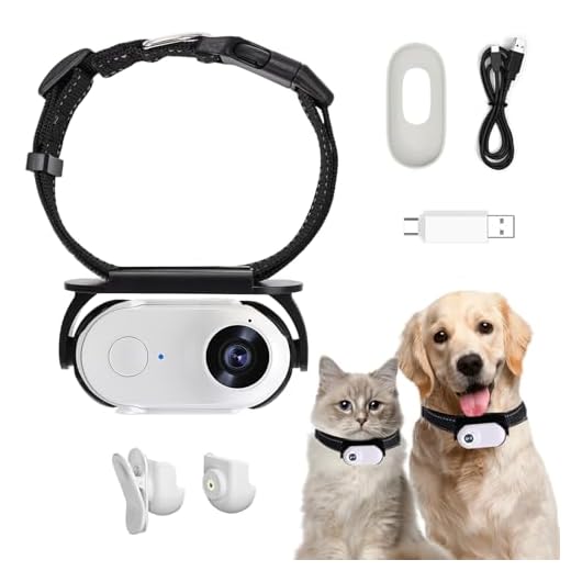 GOLRISEN 1080P Cat Camera Collar, HD Mini Body Camera for Pets with 32GB SD Card, Wireless Action Camera for Cats and Dogs, Dog Tracker Camera Collar Outdoor/Indoor