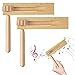 Produktbild Holzratsche Geräusche Maker, 2 Stück Ratsche aus Holz, Doppelratsche aus Holz Traditionellen, Spielzeug Pädagogisches Spielzeug für Kinder