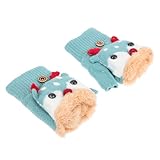 [VANZACK] クリスマスデザイン 冬用プラッシュ手袋 子供用厚手暖かいミ 暖かいハンドグローブ スの防寒手袋 キッズ