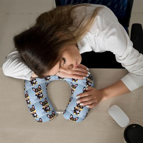 Almohada de espuma viscoelástica cervical negra ajustable miniatura 6