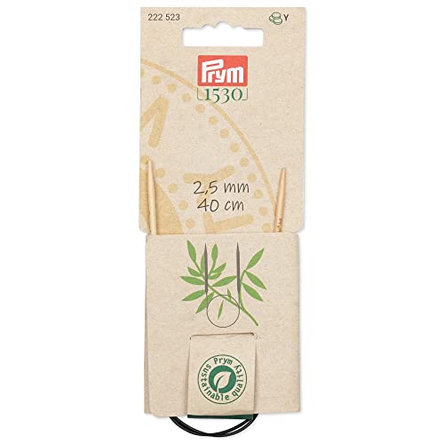 Prym - Prym 1530 Bamboo Circular (40cm, 2.50mm) Needle - 5 Pieces, Natural