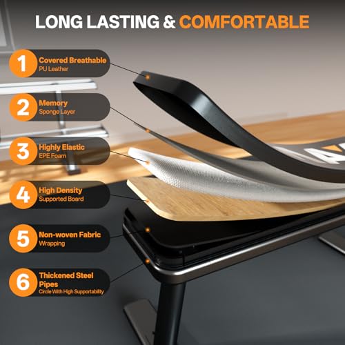 YAMO Flat Bench, Heavy Duty Weight Bench for Home Gym, Easy Assembly Workout Bench, Multipurpose Strength Training Bench Press for Full Body Workout - Thumbnail 3