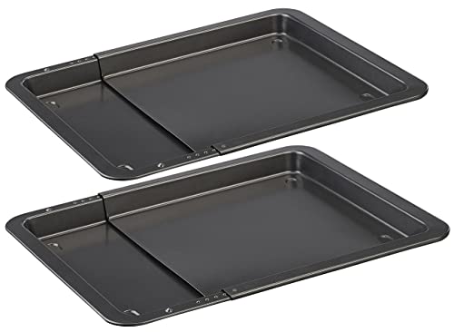 Rosenstein & Söhne Universelles Backblech: 2er-Set ausziehbare Universal-Backbleche mit Antihaft-Beschichtung (Universal für den Ofen, Universalbackbleche, Backofen) Rosenstein & Söhne Universelles Backblech: 2er-Set ausziehbare Universal-Backbleche mit Antihaft-Beschichtung (Universal für den Ofen, Universalbackbleche, Backofen)