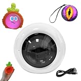Bola de Cristal 3d Morpheorb con Ultrasonido, Esfera de Luz con Memoria de 2.7' con Sonido y Pantalla Electrónica, Esfera Mágica Transparente Personalizada, Esfera Personalizada con Foto y Luz.(Fat Wh