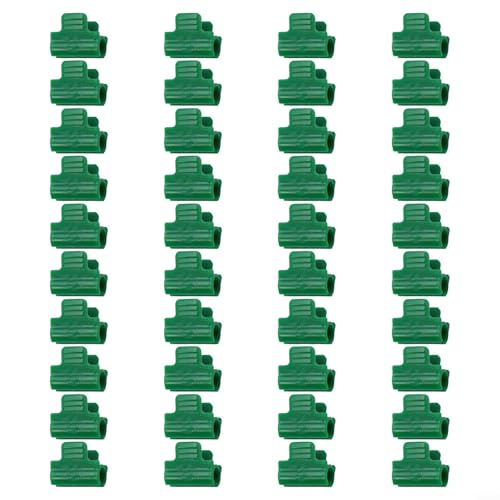 40 morsetti in plastica per serra per tubi da 8 mm, 11 mm, 13 mm, con manici filettati, per reti da giardino e teloni (13 mm)