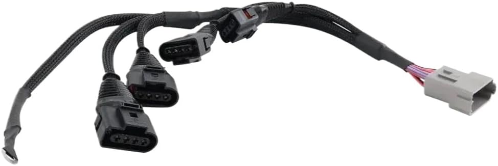 Ignition Coil Spark Plug Wiring Harness Holder Loom Compatible with A4 TT Beetle 1.8T Engine - Replaces Part Numbers 06B998018T and 0347010004