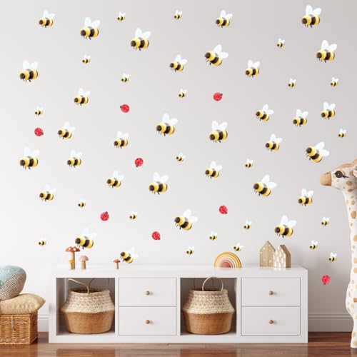 Stickers de Pared Abejas y Mariquitas Vinilo Removible miniatura 4